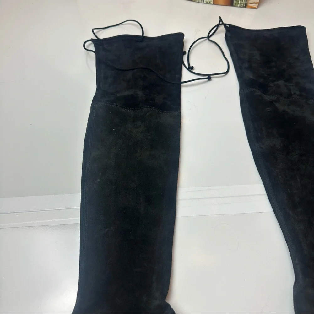 Stuart Weitzman Lowland Black Over the Knee Boots